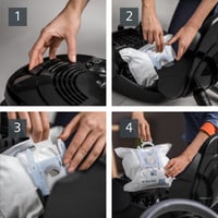 Aspirator cu sac Siemens VS06B112A synchropower, 700 W, filtru Hygiene, perie pentru parchet, covoare și gresie, duză pentru spații înguste, cablu lung, negru 7