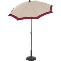 Záhradný slnečník so stredovou tyčou Siena Garden City Push Ø 180 cm, béžová/slivková farba 3