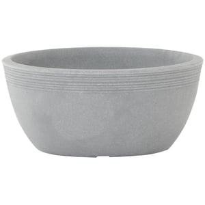Siena Garden Malaga kvetináč, priemer 38 cm, výška 17 cm, sivý vonkajší črepník