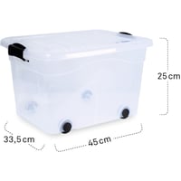 Siena Home Anzio Tárolódoboz 20 L 2 db-os Szett Görgőkkel 6