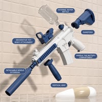 Pistol cu apă electric Siereolly cu rezervor de 500 ml, 2 acumulatori, efect de flacără și recul simulat, pentru copii și adulți 3