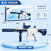 Pistol cu apă electric Siereolly cu rezervor de 500 ml, 2 acumulatori, efect de flacără și recul simulat, pentru copii și adulți 6
