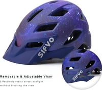 SIFVO Gyerek Kerékpáros Sisak 50-57 cm Fiúknak és Lányoknak Levehető Napellenzővel M: 50-57cm 4