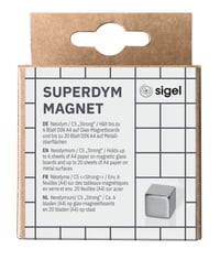 Neodymové kockové magnety Sigel BeBoard B3101, strieborné – súprava 8 ks 2