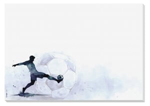 Sigel HO940 Goal Zone papirnata podloga za stol A3, 80 g/m², 30 listova, protuklizna, blok za crtanje s motivom nogometa, svijetloplava/srednje plava/crna