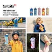 Sigg Miracle Tractor alumínium gyerek kulacs szívószállal - vízzöld/narancs - 0,4 l 5