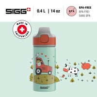 Sigg Miracle Tractor alumínium gyerek kulacs szívószállal - vízzöld/narancs - 0,4 l 2