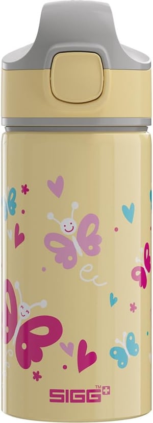 Sigg Miracle Butterfly dječja aluminijska boca sa slamkom - 0,4 L - žuta