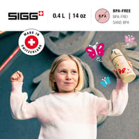 Sigg Miracle Butterfly gyerek alumínium kulacs szívószállal - 0,4 L - sárga 2