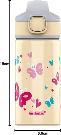 Sigg Miracle Butterfly gyerek alumínium kulacs szívószállal - 0,4 L - sárga 9
