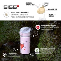 Sigg Miracle Butterfly gyerek alumínium kulacs szívószállal - 0,4 L - sárga 4