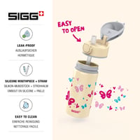 Sigg Miracle Butterfly gyerek alumínium kulacs szívószállal - 0,4 L - sárga 3