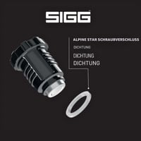 Silikónové tesnenie Sigg Alpine Star pre fľaše na pitie – Priehľadné, kvapky neprepúšťajúce, náhradný diel pre jednoručné zatváranie 2