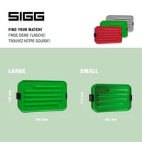 Casetă de prânz din aluminiu Sigg Alu Lunchbox Plus L verde cu compartimente despărțitoare 1,2 L - lavabilă în mașina de spălat vase, utilizabilă în cuptorul cu microunde, fără BPA 5