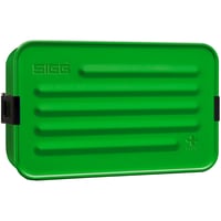 Casetă de prânz din aluminiu Sigg Alu Lunchbox Plus L verde cu compartimente despărțitoare 1,2 L - lavabilă în mașina de spălat vase, utilizabilă în cuptorul cu microunde, fără BPA 1