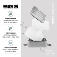 Casetă pentru prânz din aluminiu Sigg Alu Lunchbox Plus S cu compartimente - lavabilă în mașina de spălat vase, compatibilă cu cuptorul cu microunde, complet etanșă, fără BPA - 0,8 L 2