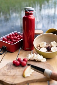 SIGG Alumínium Ebéddoboz Osztóval - Szétválasztható Ételhordó Mikróhullámú Sütőben Használható - Red, Small 8