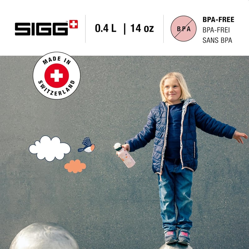 Sigg alumínium gyerekivópalack 0,4L - szivárgásmentes, könnyű, BPA-mentes - 24 Beary, Classic