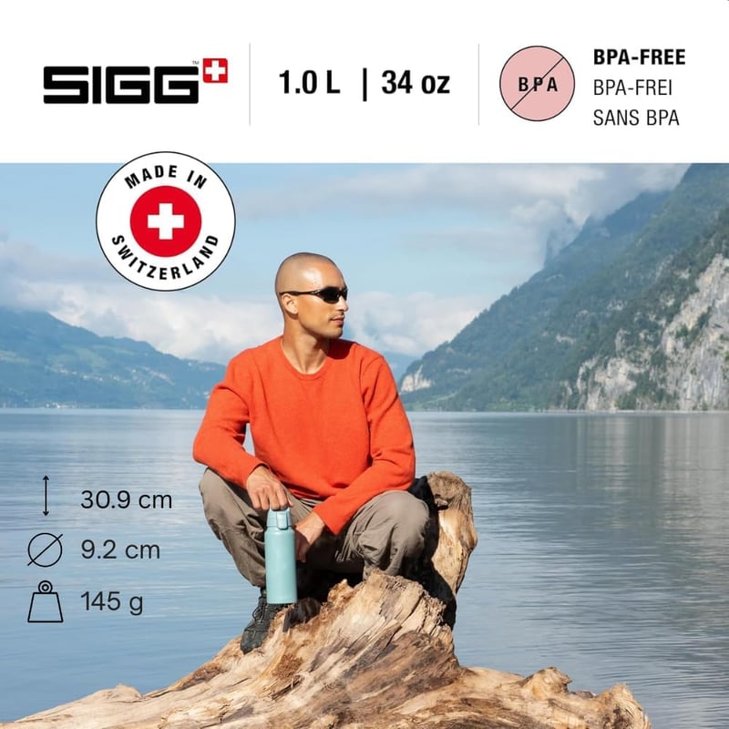 SIGG alumínium kulacs WMB One szénmentesített 1L 0,75L szódavízhez BPA-mentes - Morning Blue, 0.75 L