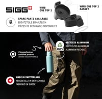 SIGG alumínium kulacs WMB One szénmentesített 1L 0,75L szódavízhez BPA-mentes - Black, 1 L 4