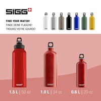 SIGG alumínium sportpalack 0,6L/1L/1,5L szénlezárható BPA-mentes - 13 Red, 0.6 L 5