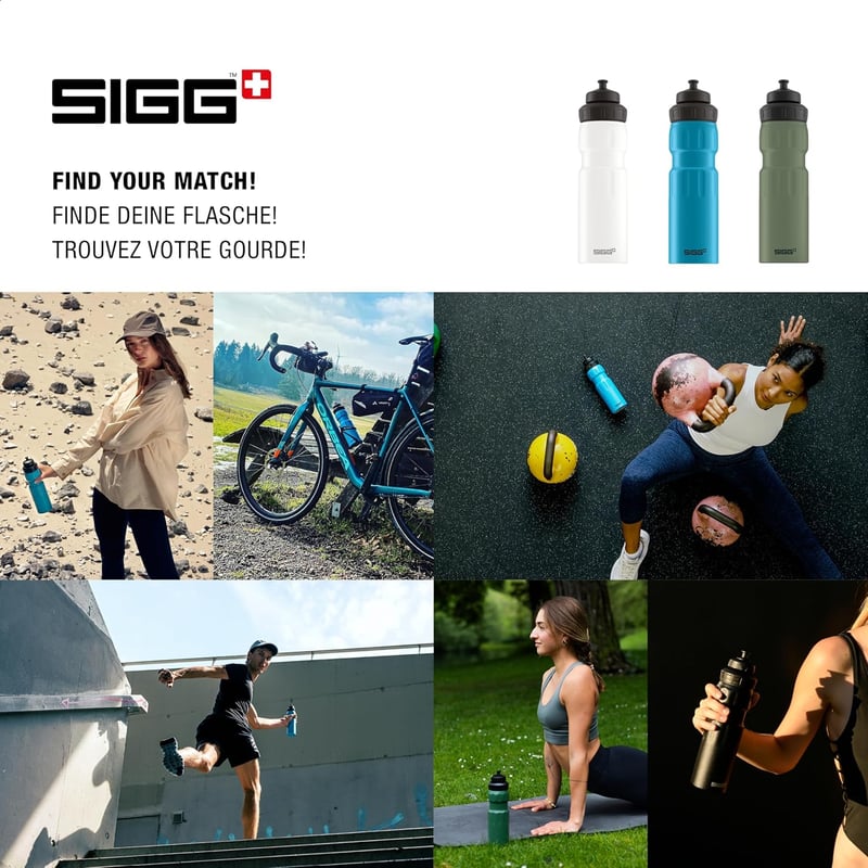 SIGG alumínium sportpalack 0,75L szivárgásmentes sportcsappal - Black