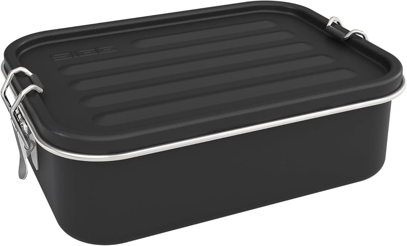 SIGG Gemstone Ételhordó Rozsdamentes Acél Szellőző Fedéllel Iskolához Irodához - Obsidian