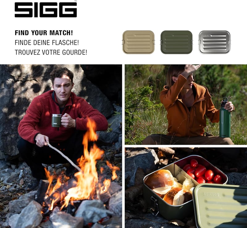 SIGG Gemstone Ételhordó Rozsdamentes Acél Szellőző Fedéllel Iskolához Irodához - Obsidian