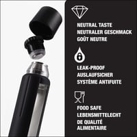 Termos SIGG Gemstone IBT Obsidian cu cană - 1,1L - Oțel inoxidabil - Fără BPA - Etanș - Pentru drumeții și camping 3