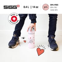 SIGG Miracle Girl Power gyerek alumínium kulacs szívószállal - rózsaszín - 0,4 l 2