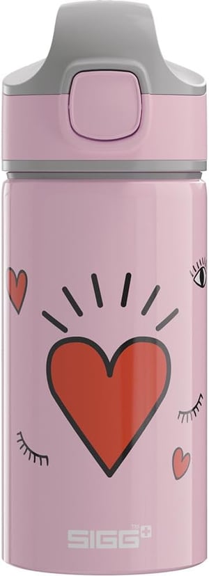 Detská hliníková fľaša na vodu SIGG Miracle Girl Power so slamkou - ružová - 0,4 l