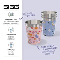 SIGG Gyerek Pohár Készlet 4 db 0,35L - Színes Rozsdamentes Acél Ivópoharak Fiúknak és Lányoknak, Otthoni és Utazási Használatra 3