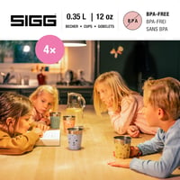 SIGG Gyerek Pohár Készlet 4 db 0,35L - Színes Rozsdamentes Acél Ivópoharak Fiúknak és Lányoknak, Otthoni és Utazási Használatra 2