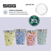 SIGG Gyerek Pohár Készlet 4 db 0,35L - Színes Rozsdamentes Acél Ivópoharak Fiúknak és Lányoknak, Otthoni és Utazási Használatra 4