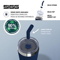 Termoska SIGG Helia Night Ink so sklenenou slamkou – 0,45 l nerezový dvojstenný izolovaný cestovný hrnček na teplé a studené nápoje 5