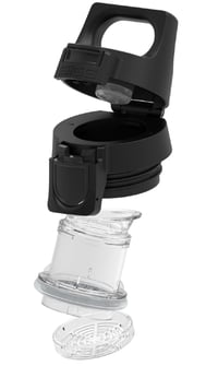 Uzáver SIGG Hot & Cold One Top Black (0,3 a 0,5 l) – náhradný diel na termosku, nepriepustný uzáver, čierny 2