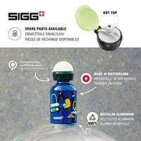 Hliníková detská fľaša na vodu SIGG KBT Build It 300 ml, s uzáverom svietiacim v tme, nepriepustná — Zlomený uzáver (stav: pozri 2. obrázok) 6