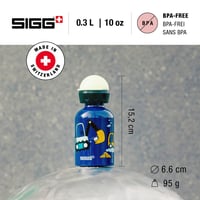 Hliníková detská fľaša na vodu SIGG KBT Build It 300 ml, s uzáverom svietiacim v tme, nepriepustná — Zlomený uzáver (stav: pozri 2. obrázok) 4