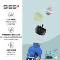 Hliníková detská fľaša na vodu SIGG KBT Build It 300 ml, s uzáverom svietiacim v tme, nepriepustná — Zlomený uzáver (stav: pozri 2. obrázok) 5