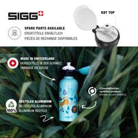 Detská hliníková fľaša na vodu Sigg KBT Mickey Astronaut Disney – 0,4 l, svetlozelená, bez BPA, nepriepustná, na školské a športové využitie 4