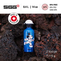 Detská hliníková fľaša na vodu Sigg KBT Mickey Astronaut Disney – 0,4 l, svetlozelená, bez BPA, nepriepustná, na školské a športové využitie 2