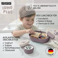 Detská desiatová súprava Sigg LUMO Kids Lunchbox Bear Family Plus – Ružová – 800 ml – bez BPA, vhodná do mikrovlnnej rúry a umývačky riadu 4