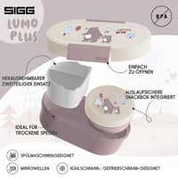 Detská desiatová súprava Sigg LUMO Kids Lunchbox Bear Family Plus – Ružová – 800 ml – bez BPA, vhodná do mikrovlnnej rúry a umývačky riadu 3