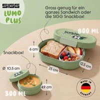 Detský obedár Sigg LUMO Kids Football Splash Plus s priehradkami - Zelený - 800 ml - Vhodný do mikrovlnnej rúry a umývačky riadu - Bez BPA 2
