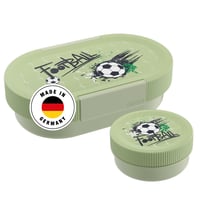 Detský obedár Sigg LUMO Kids Football Splash Plus s priehradkami - Zelený - 800 ml - Vhodný do mikrovlnnej rúry a umývačky riadu - Bez BPA 1