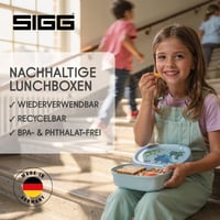 Detský obedár Sigg LUMO Kids Football Splash Plus s priehradkami - Zelený - 800 ml - Vhodný do mikrovlnnej rúry a umývačky riadu - Bez BPA 6