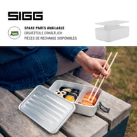 Hliníkový obedár SIGG Metal Box Plus L s prepážkou – 1,2 l, nepriepustný, vhodný do umývačky riadu, bez BPA, ľahký 4