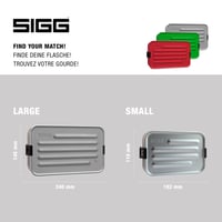 Hliníkový obedár SIGG Metal Box Plus L s prepážkou – 1,2 l, nepriepustný, vhodný do umývačky riadu, bez BPA, ľahký 5