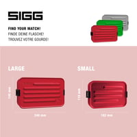 Zelený hliníkový obedár Sigg Metal Box Plus L, 1,2 l, s priehradkou 6