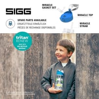SIGG Miracle Dinosaurier gyerek kulacs szívószállal, Tritan, BPA-mentes - kék - 0,45 l 4
